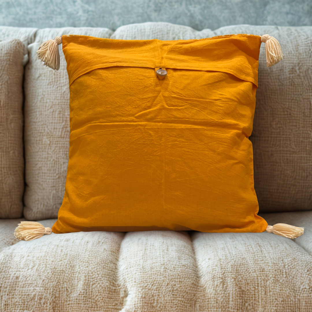 Saffron Glow Cushion Cover (16x16)”
