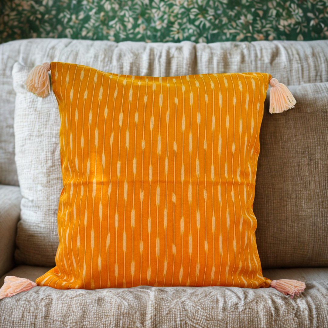 Saffron Glow Cushion Cover (16x16)”