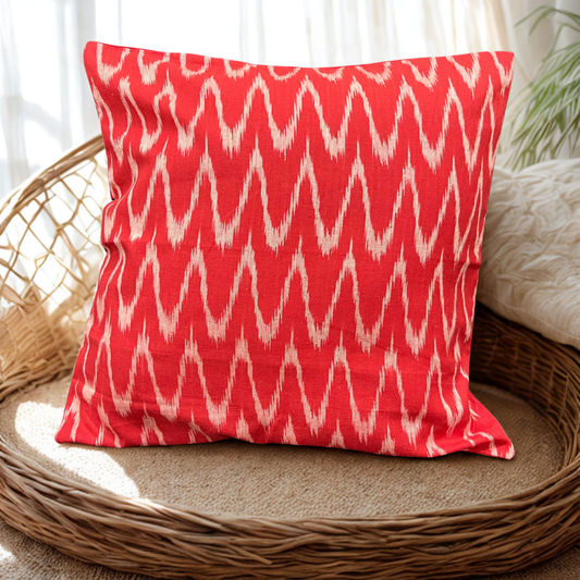 Ember Weave – Threads of Fire, Woven to Warm Cushion Cover (16x16)”