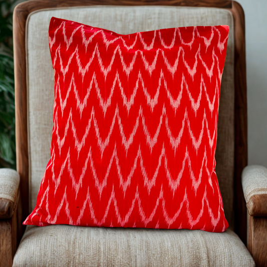 Ember Weave – Threads of Fire, Woven to Warm Cushion Cover (16x16)”
