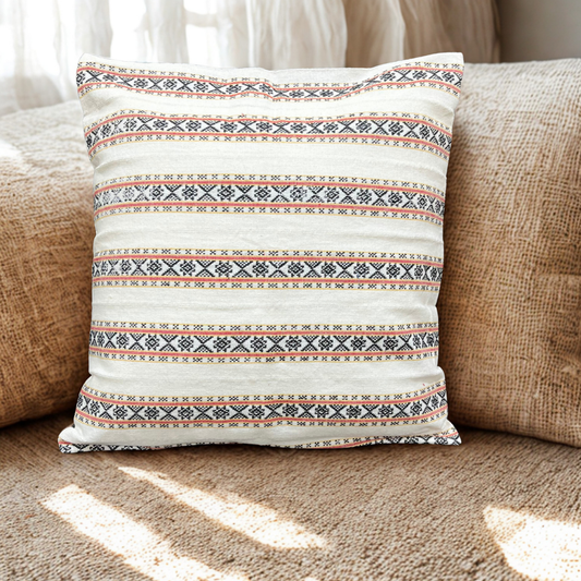 Rustic Harmony Cushion Cover (16x16)”