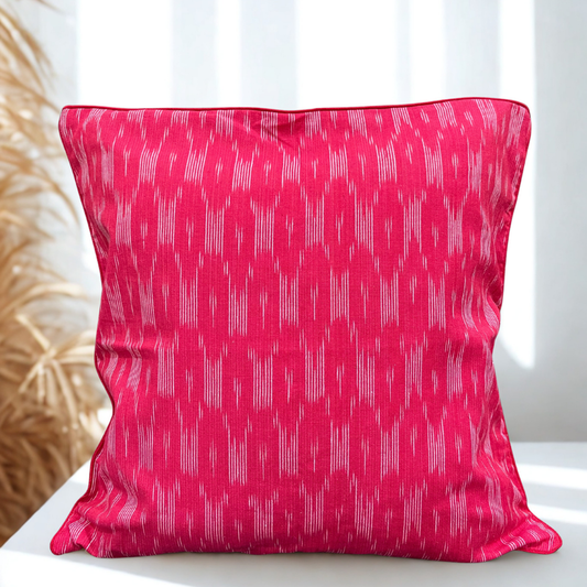 Fuchsia Drift – Threads of Bold Grace Cushion Cover (16x16)”