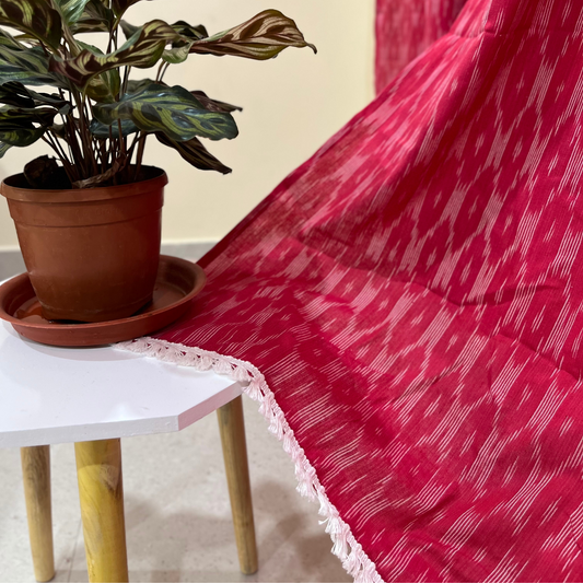 Gulmor Veil  – Eyelet Header Ikkat Curtain 100% Handwoven cotton 42" Panel Width