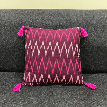 Orchid Whispers Cushion Cover with tassels (16x16)”