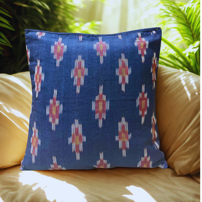 Twilight Ember – Firelight on Indigo Cushion Cover (16x16)”