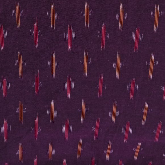 Cross Eggplant 100% Cotton Fabric